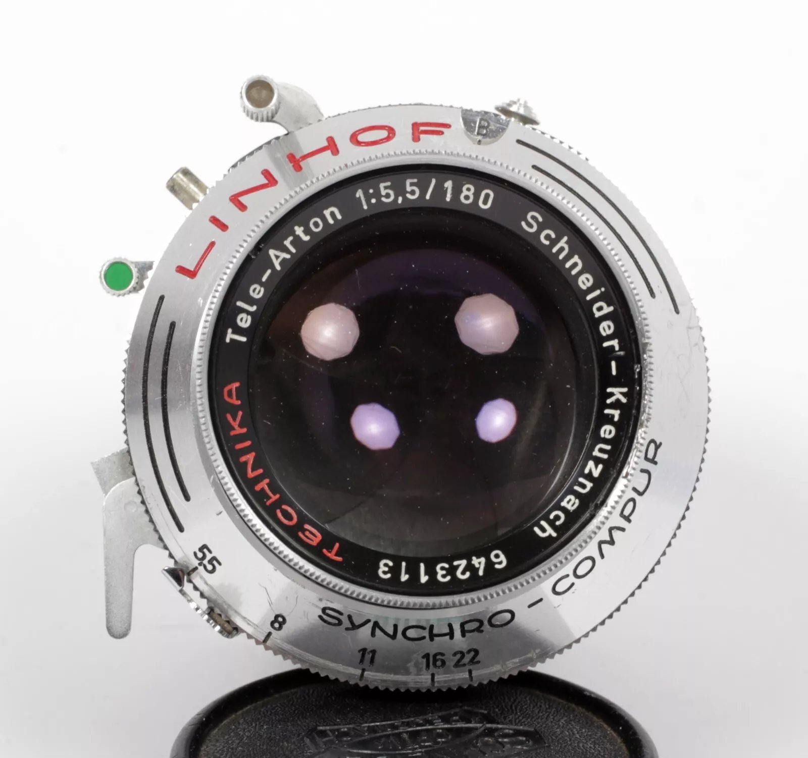 Schneider Tele-Arton 180mm F5.5 lens in Linhof Technika Compur